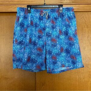 Peter Millar Seaside Collection Octopus Printed Swim Trunks Size XXL
